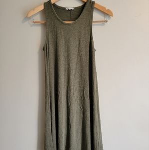 Madewell Army Green Racerback Tank Dress